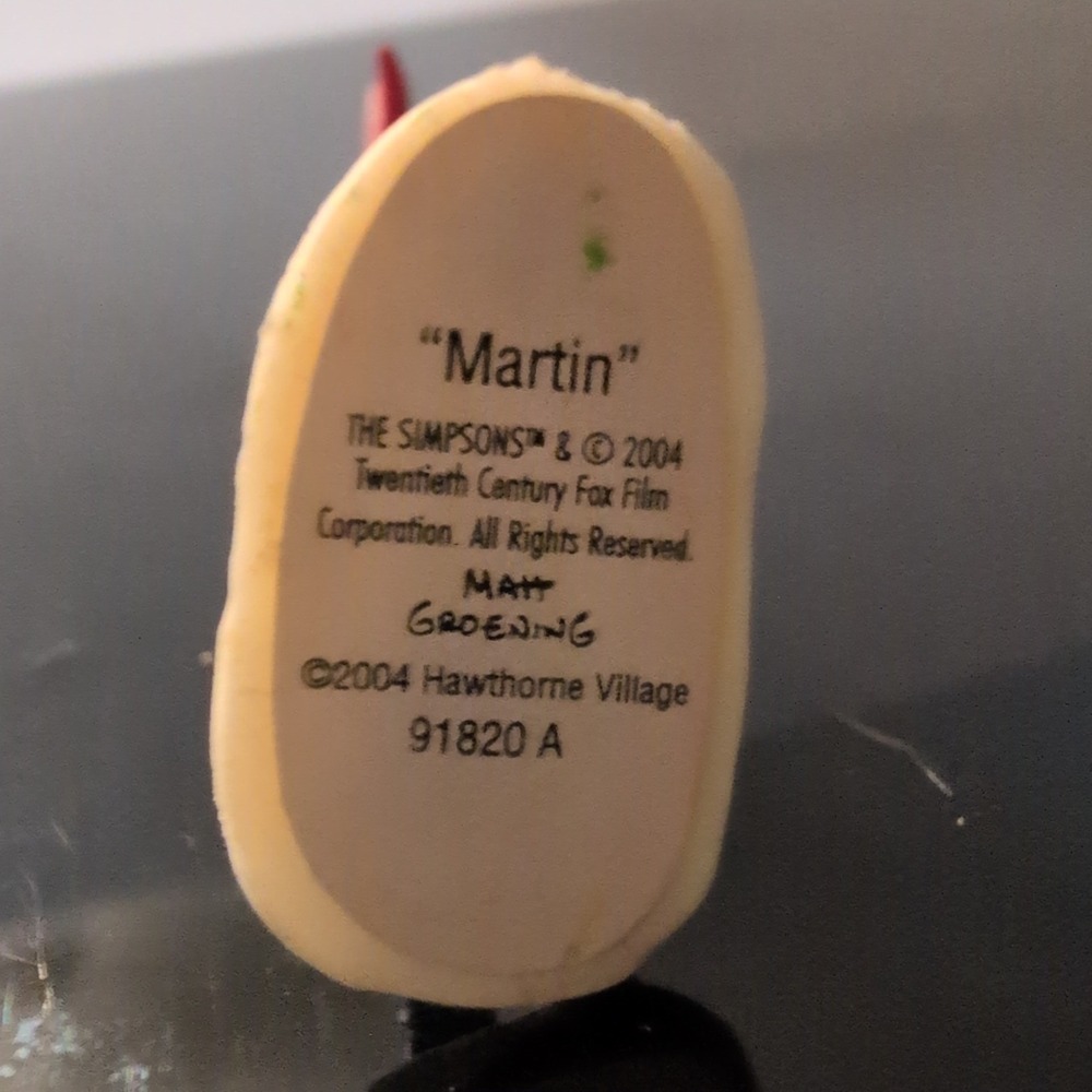 The Simpsons Hawthorne Village Martin Prince Tongue on Flagpole Figurine 2004 - Picture 4 of 4